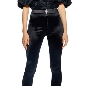 Topshop Disco Zip Leggings